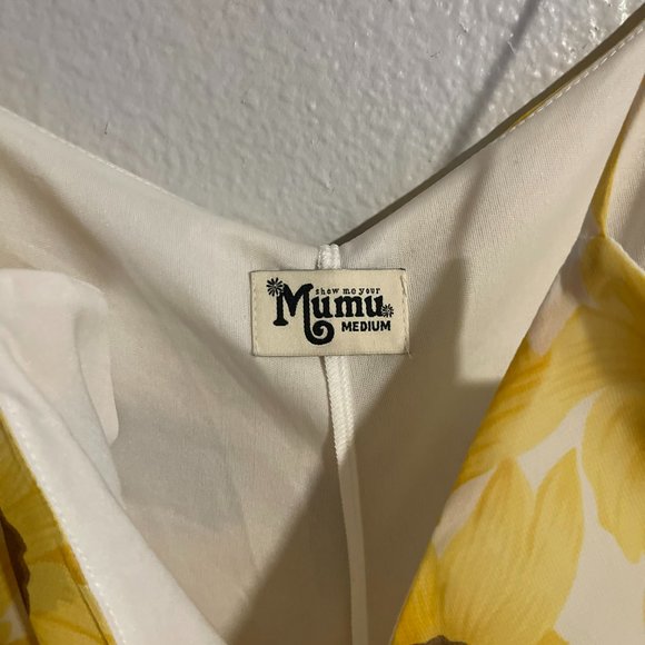 Show Me Your Mumu Women's Yellow Mumu Sunflower Romper Size Medium - Picture 7 of 13